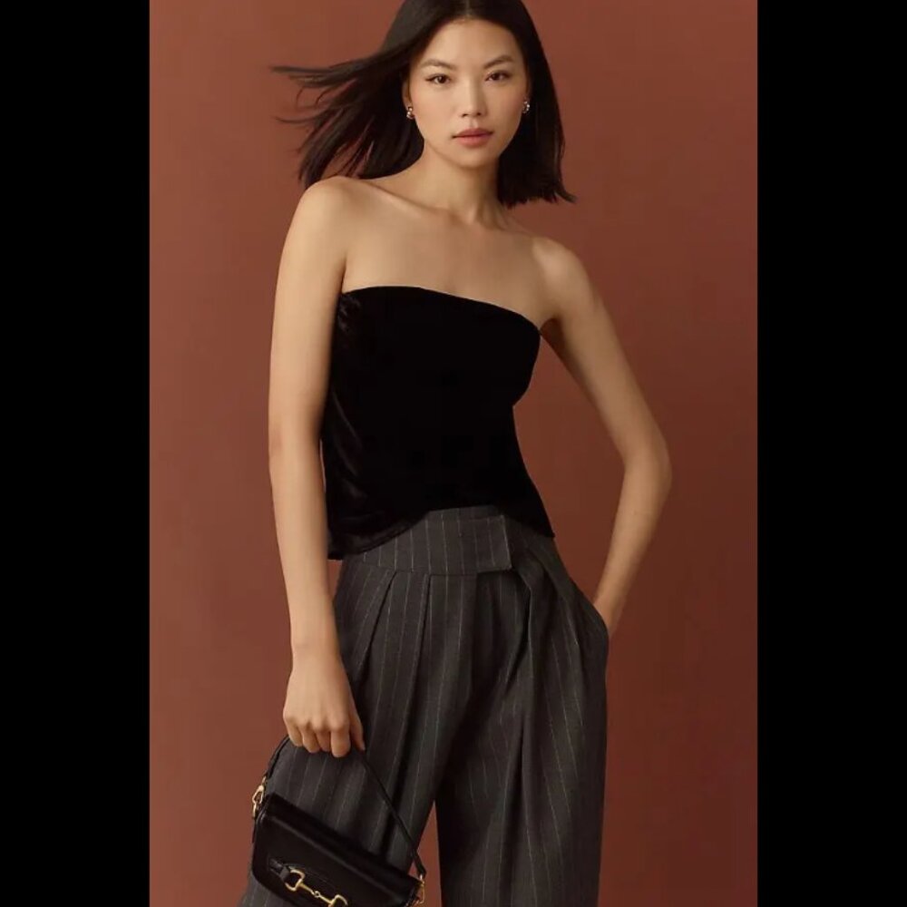 Brand New The Tilda Strapless Top: Velvet Edition, by Anthropologie